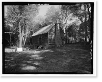 Historic Framed Print, Free Cabin, State Route 121-U.S. Highway 25-Peach Orchard Road, Hephzibah, Richmond County, GA - 8,  17-7/8" x 21-7/8"