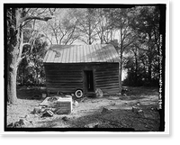 Historic Framed Print, Free Cabin, State Route 121-U.S. Highway 25-Peach Orchard Road, Hephzibah, Richmond County, GA - 10,  17-7/8" x 21-7/8"