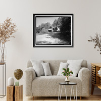 Historic Framed Print, Free Cabin, State Route 121-U.S. Highway 25-Peach Orchard Road, Hephzibah, Richmond County, GA - 11,  17-7/8" x 21-7/8"