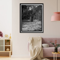 Historic Framed Print, Free Cabin, State Route 121-U.S. Highway 25-Peach Orchard Road, Hephzibah, Richmond County, GA - 14,  17-7/8" x 21-7/8"