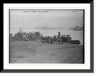Historic Framed Print, Refugees arrive in Antwerp,  17-7/8" x 21-7/8"