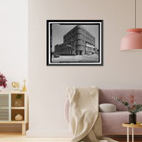 Historic Framed Print, Georgia Power Atlanta Division Building, 143 Alabama Street, Atlanta, Fulton County, GA,  17-7/8" x 21-7/8"