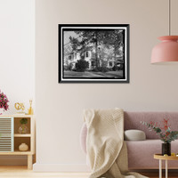 Historic Framed Print, Sallie Zetterower House, 331 South Main Street, Statesboro, Bulloch County, GA - 6,  17-7/8" x 21-7/8"