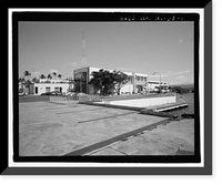 Historic Framed Print, U.S. Naval Base, Pearl Harbor, Ford Island Administration Building, Bordered by Hornet Avenue, Liscome Bay Street & Essex Street, Pearl City, Honolulu County, HI,  17-7/8" x 21-7/8"