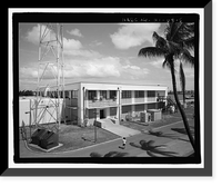Historic Framed Print, U.S. Naval Base, Pearl Harbor, Ford Island Administration Building, Bordered by Hornet Avenue, Liscome Bay Street & Essex Street, Pearl City, Honolulu County, HI - 5,  17-7/8" x 21-7/8"