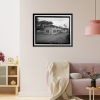 Historic Framed Print, U.S. Naval Base, Pearl Harbor, Housing Area 1, Two-Story Duplex Type, Bounded by Kamehameha Highway, Plantation Drive, South Avenue, Pearl City, Honolulu County, HI,  17-7/8" x 21-7/8"