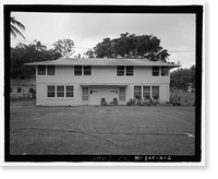 Historic Framed Print, U.S. Naval Base, Pearl Harbor, Housing Area 1, Two-Story Duplex Type, Bounded by Kamehameha Highway, Plantation Drive, South Avenue, Pearl City, Honolulu County, HI - 2,  17-7/8" x 21-7/8"