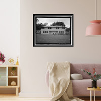 Historic Framed Print, U.S. Naval Base, Pearl Harbor, Housing Area 1, Two-Story Duplex Type, Bounded by Kamehameha Highway, Plantation Drive, South Avenue, Pearl City, Honolulu County, HI - 2,  17-7/8" x 21-7/8"
