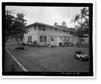 Historic Framed Print, U.S. Naval Base, Pearl Harbor, Housing Area 1, Two-Story Duplex Type, Bounded by Kamehameha Highway, Plantation Drive, South Avenue, Pearl City, Honolulu County, HI - 3,  17-7/8" x 21-7/8"