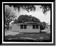 Historic Framed Print, U.S. Naval Base, Pearl Harbor, Housing Area 1, Single Story Duplex Type, Bounded by Kamehameha Highway, Plantation Drive, South Avenue, Pearl City, Honolulu County, HI - 4,  17-7/8" x 21-7/8"