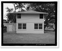Historic Framed Print, U.S. Naval Base, Pearl Harbor, Housing Area 1, Fourplex Type, Bounded by Kamehameha Highway, Plantation Drive, South Avenue, Pearl City, Honolulu County, HI - 3,  17-7/8" x 21-7/8"