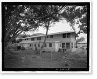 Historic Framed Print, U.S. Naval Base, Pearl Harbor, Housing Area 1, Fourplex Type, Bounded by Kamehameha Highway, Plantation Drive, South Avenue, Pearl City, Honolulu County, HI - 5,  17-7/8" x 21-7/8"