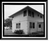 Historic Framed Print, U.S. Naval Base, Pearl Harbor, Housing Area 1, Fourplex Type, Bounded by Kamehameha Highway, Plantation Drive, South Avenue, Pearl City, Honolulu County, HI - 6,  17-7/8" x 21-7/8"