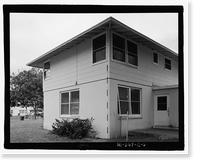 Historic Framed Print, U.S. Naval Base, Pearl Harbor, Housing Area 1, Fourplex Type, Bounded by Kamehameha Highway, Plantation Drive, South Avenue, Pearl City, Honolulu County, HI - 6,  17-7/8" x 21-7/8"