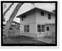 Historic Framed Print, U.S. Naval Base, Pearl Harbor, Housing Area 1, Fourplex Type, Bounded by Kamehameha Highway, Plantation Drive, South Avenue, Pearl City, Honolulu County, HI - 7,  17-7/8" x 21-7/8"