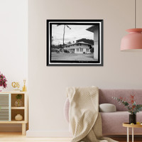 Historic Framed Print, U.S. Naval Base, Pearl Harbor, Housing Area 1, Sixplex Type, Bounded by Kamehameha Highway, Plantation Drive, South Avenue, Pearl City, Honolulu County, HI - 4,  17-7/8" x 21-7/8"