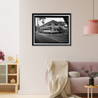 Historic Framed Print, U.S. Naval Base, Pearl Harbor, Marine Guard Barracks, North Avenue at Nimitz Gate, Pearl City, Honolulu County, HI - 2,  17-7/8" x 21-7/8"