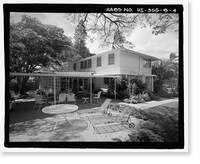 Historic Framed Print, U.S. Naval Base, Pearl Harbor, Naval Housing Area Makalapa, Senior Officers' Quarters Type B, 23 Makalapa Drive, Pearl City, Honolulu County, HI - 4,  17-7/8" x 21-7/8"