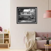 Historic Framed Print, U.S. Naval Base, Pearl Harbor, Naval Housing Area Makalapa, Senior Officers' Quarters Type E, 37 Halawa Drive, Pearl City, Honolulu County, HI - 5,  17-7/8" x 21-7/8"