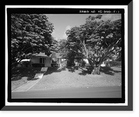 Historic Framed Print, U.S. Naval Base, Pearl Harbor, Naval Housing Area Makalapa, Staff Officers' Mess, 41 Makalapa Drive, Pearl City, Honolulu County, HI,  17-7/8" x 21-7/8"