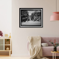 Historic Framed Print, U.S. Naval Base, Pearl Harbor, Naval Housing Area Makalapa, Staff Officers' Mess, 41 Makalapa Drive, Pearl City, Honolulu County, HI,  17-7/8" x 21-7/8"