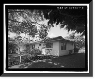 Historic Framed Print, U.S. Naval Base, Pearl Harbor, Naval Housing Area Makalapa, Staff Officers' Mess, 41 Makalapa Drive, Pearl City, Honolulu County, HI - 3,  17-7/8" x 21-7/8"