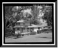 Historic Framed Print, U.S. Naval Base, Pearl Harbor, Naval Housing Area Makalapa, Junior Officers' Quarters Type J, Makin Place, & Halawa, Makalapa, & Midway Drives, Pearl City, Honolulu County, HI,  17-7/8" x 21-7/8"