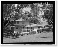Historic Framed Print, U.S. Naval Base, Pearl Harbor, Naval Housing Area Makalapa, Junior Officers' Quarters Type J, Makin Place, & Halawa, Makalapa, & Midway Drives, Pearl City, Honolulu County, HI,  17-7/8" x 21-7/8"