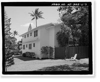 Historic Framed Print, U.S. Naval Base, Pearl Harbor, Naval Housing Area Makalapa, Angle Three-Bedroom Duplex Type M, Kamakani & Samoa Places, & Makalapa Drive, Pearl City, Honolulu County, HI - 7,  17-7/8" x 21-7/8"