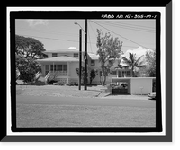 Historic Framed Print, U.S. Naval Base, Pearl Harbor, Naval Housing Area Makalapa, Angle Two-Bedroom Duplex Type N, Kamakani Place & Makalapa Drive, Pearl City, Honolulu County, HI,  17-7/8" x 21-7/8"