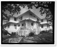 Historic Framed Print, U.S. Naval Base, Pearl Harbor, Naval Housing Area Makalapa, Angle Two-Bedroom Duplex Type N, Kamakani Place & Makalapa Drive, Pearl City, Honolulu County, HI - 3,  17-7/8" x 21-7/8"