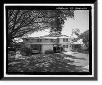 Historic Framed Print, U.S. Naval Base, Pearl Harbor, Naval Housing Area Makalapa, Straight Two-Bedroom Duplex Type O, South end of Kamakani Place, Pearl City, Honolulu County, HI,  17-7/8" x 21-7/8"