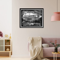 Historic Framed Print, U.S. Naval Base, Pearl Harbor, Naval Housing Area Makalapa, Straight Two-Bedroom Duplex Type O, South end of Kamakani Place, Pearl City, Honolulu County, HI - 2,  17-7/8" x 21-7/8"