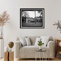 Historic Framed Print, U.S. Naval Base, Pearl Harbor, Naval Housing Area Hospital Point, Surgeon's Quarters Type, 2-5 First Street, Pearl City, Honolulu County, HI - 2,  17-7/8" x 21-7/8"