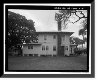 Historic Framed Print, U.S. Naval Base, Pearl Harbor, Naval Housing Area Hospital Point, Surgeon's Quarters Type, 2-5 First Street, Pearl City, Honolulu County, HI - 5,  17-7/8" x 21-7/8"