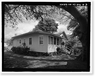 Historic Framed Print, U.S. Naval Base, Pearl Harbor, Naval Housing Area Hospital Point, Radio Station Duplex for Chief Operators' Quarters, 2-3 Ford Island Way, Pearl City, Honolulu County, HI - 3,  17-7/8" x 21-7/8"