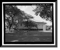 Historic Framed Print, U.S. Naval Base, Pearl Harbor, Naval Housing Area Hospital Point, Radio Station Duplex for Chief Operators' Quarters, 2-3 Ford Island Way, Pearl City, Honolulu County, HI - 4,  17-7/8" x 21-7/8"
