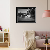 Historic Framed Print, U.S. Naval Base, Pearl Harbor, Naval Housing Area Hospital Point, Quarters for Officer in Charge of Radio Station, 1 Ford Island Way, Pearl City, Honolulu County, HI - 3,  17-7/8" x 21-7/8"