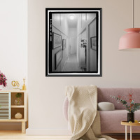 Historic Framed Print, U.S. Naval Base, Pearl Harbor, Naval Housing Area Hospital Point, Quarters for Officer in Charge of Radio Station, 1 Ford Island Way, Pearl City, Honolulu County, HI - 8,  17-7/8" x 21-7/8"