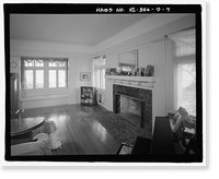 Historic Framed Print, U.S. Naval Base, Pearl Harbor, Naval Housing Area Hospital Point, Commanding Officer's Quarters, 6-8 First Street, Pearl City, Honolulu County, HI - 7,  17-7/8" x 21-7/8"