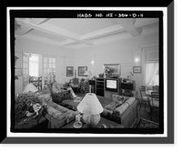 Historic Framed Print, U.S. Naval Base, Pearl Harbor, Naval Housing Area Hospital Point, Commanding Officer's Quarters, 6-8 First Street, Pearl City, Honolulu County, HI - 11,  17-7/8" x 21-7/8"