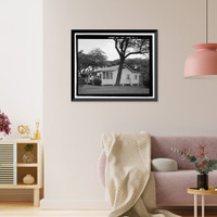 Historic Framed Print, U.S. Naval Base, Pearl Harbor, Naval Housing Area Hospital Point, Civilian Employees' Quarters, 1 First Street, Pearl City, Honolulu County, HI,  17-7/8" x 21-7/8"