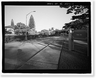 Historic Framed Print, U.S. Naval Base, Pearl Harbor, Naval Housing Area Hale Alii, Hale Alii Avenue, Eighth Street, & Avenue D, Pearl City, Honolulu County, HI,  17-7/8" x 21-7/8"