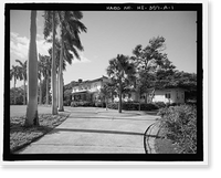 Historic Framed Print, U.S. Naval Base, Pearl Harbor, Naval Housing Area Hale Alii, Commandant's Quarters, 6 Hale Alii Avenue, Pearl City, Honolulu County, HI,  17-7/8" x 21-7/8"