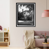 Historic Framed Print, U.S. Naval Base, Pearl Harbor, Naval Housing Area Hale Alii, Officers' Quarters Two Story Type, 1-5, 7-8 Hale Alii Avenue, Pearl City, Honolulu County, HI - 2,  17-7/8" x 21-7/8"