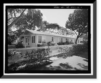 Historic Framed Print, U.S. Naval Base, Pearl Harbor, Naval Housing Area Hale Alii, Officers' Quarters Duplex Type, 1-2 Avenue D, Pearl City, Honolulu County, HI,  17-7/8" x 21-7/8"