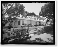 Historic Framed Print, U.S. Naval Base, Pearl Harbor, Naval Housing Area Hale Alii, Officers' Quarters Duplex Type, 1-2 Avenue D, Pearl City, Honolulu County, HI,  17-7/8" x 21-7/8"
