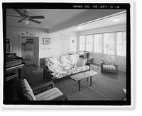 Historic Framed Print, U.S. Naval Base, Pearl Harbor, Naval Housing Area Hale Alii, Officers' Quarters Duplex Type, 1-2 Avenue D, Pearl City, Honolulu County, HI - 4,  17-7/8" x 21-7/8"