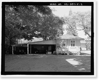 Historic Framed Print, U.S. Naval Base, Pearl Harbor, Naval Housing Area Hale Alii, Shared Outbuilding Type with Carports, Off Eighth Street on either side of Avenue D, Pearl City, Honolulu County, HI - 2,  17-7/8" x 21-7/8"