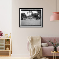 Historic Framed Print, U.S. Naval Base, Pearl Harbor, Naval Housing Area Pearl City Peninsula, Uyehara House & Garage, 1038 Ashley Avenue, Pearl City, Honolulu County, HI - 5,  17-7/8" x 21-7/8"
